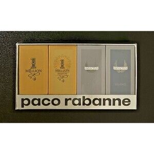 Brand New Paco Rabanne 4 Piece Mini Splash Gift Set for Men .17 oz.